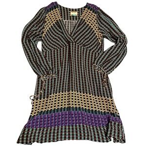 Maeve by Anthropologie Geo Print Long Sleeve Boho Dress – Size 16W